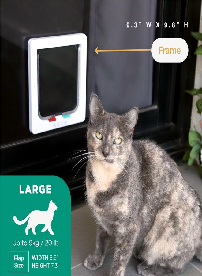 Hakuna Pets Standard Cat and Small Pet Door, Large, White, Pets up to 20 lbs - Image 2